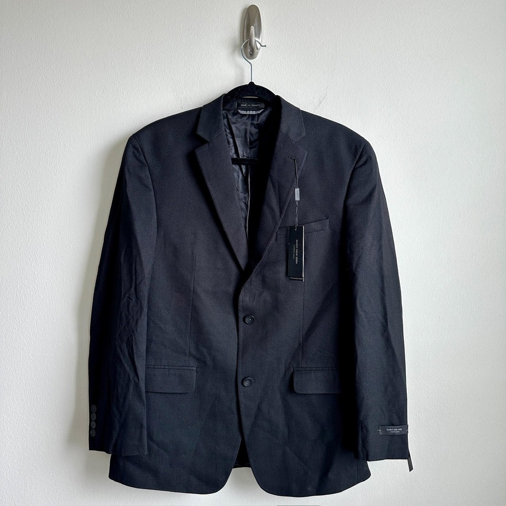 Marc New York Blazer Mens 42R Black Andrew Marc Suit‎ Jacket Stretch Dress Coat